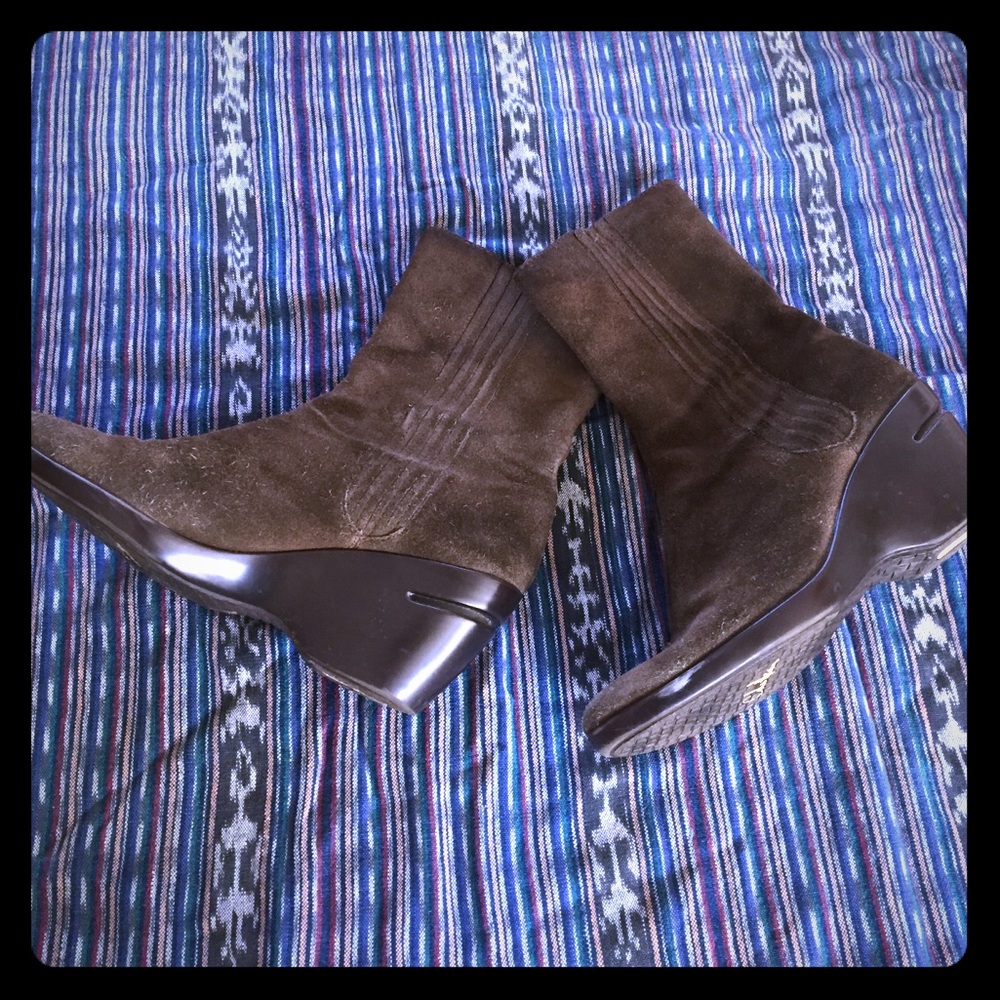 Cole Haan Brown Suede Boots